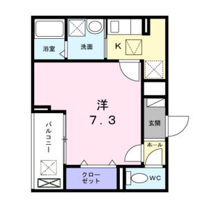 1K 間取り図