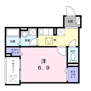 1K 間取り図