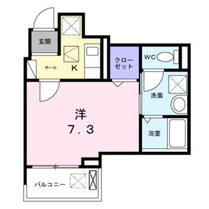 1K 間取り図
