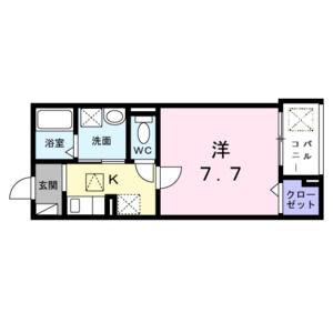 1K 間取り図