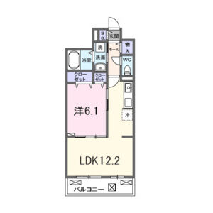 1LDK 間取り図