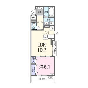 1LDK 間取り図