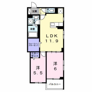 2LDK 間取り図