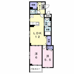 2LDK 間取り図
