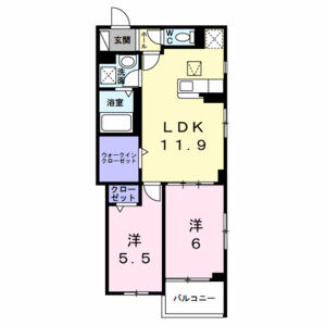 2LDK 間取り図