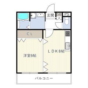 1LDK 間取り図