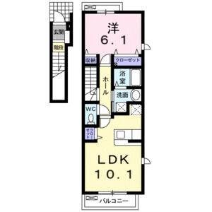 1LDK 間取り図