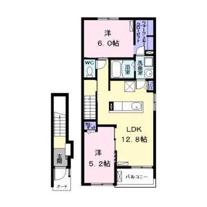 2LDK 間取り図
