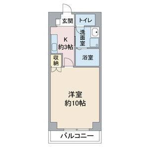 1K 間取り図