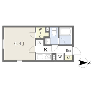 1K 間取り図