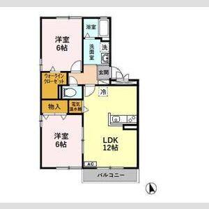 2LDK 間取り図