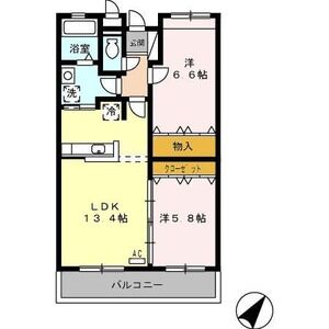 2LDK 間取り図