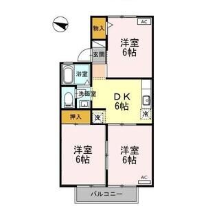 3DK 間取り図