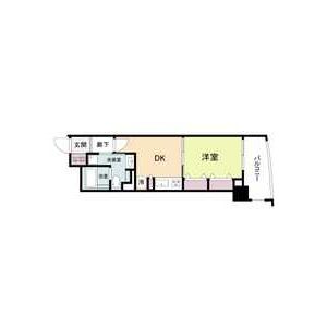 1DK 間取り図