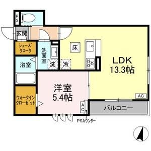 1LDK 間取り図