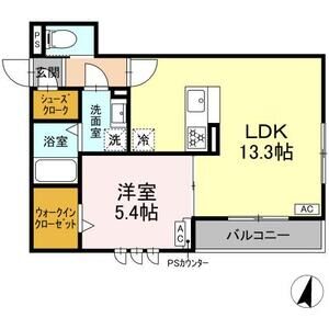 1LDK 間取り図