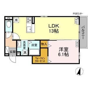 1LDK 間取り図