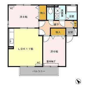 2LDK 間取り図