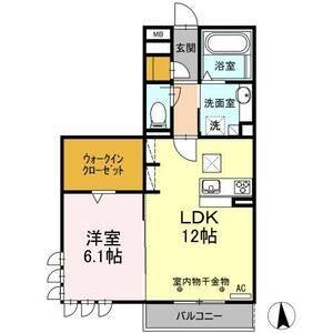 1LDK 間取り図