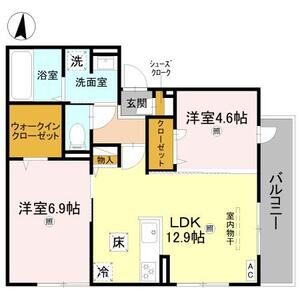 2LDK 間取り図