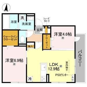 2LDK 間取り図