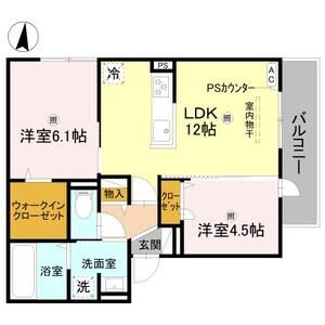 2LDK 間取り図
