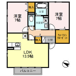 2LDK 間取り図