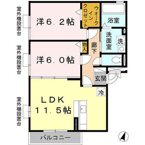 2LDK 間取り図