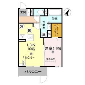 1LDK 間取り図