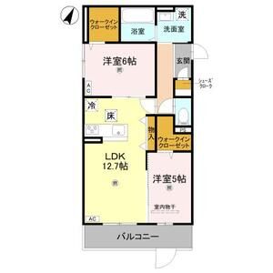 2LDK 間取り図