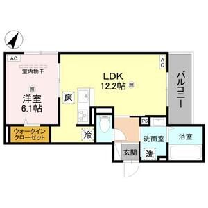 1LDK 間取り図
