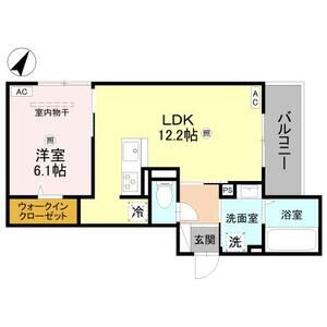 1LDK 間取り図