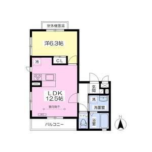 1LDK 間取り図