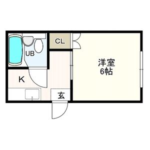 1K 間取り図