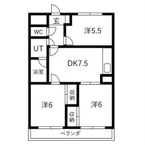 3LDK 間取り図