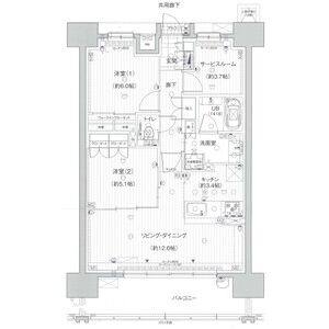 2LDK 間取り図
