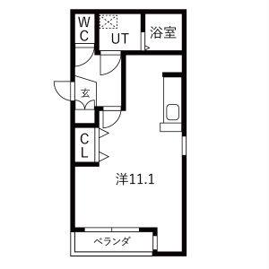 ワンルーム 間取り図