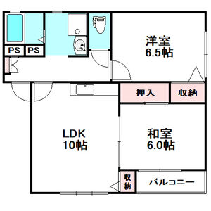 2LDK 間取り図
