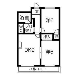 2DK 間取り図