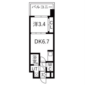 1LDK 間取り図