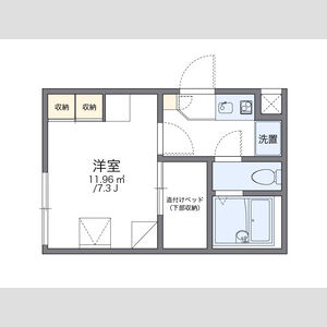 1K 間取り図