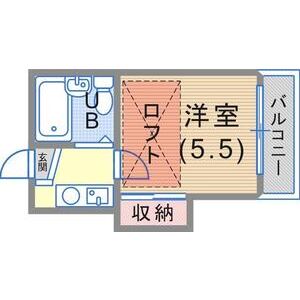 1K 間取り図