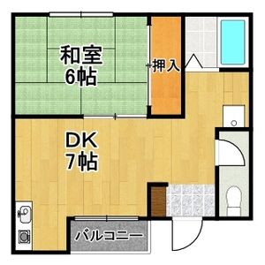 1DK 間取り図