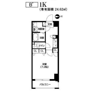 1K 間取り図