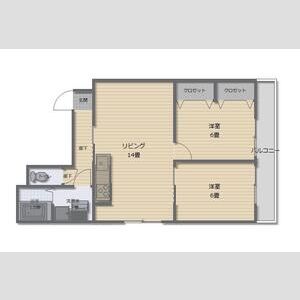 2LDK 間取り図