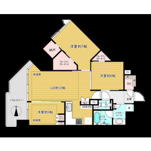 3LDK 間取り図