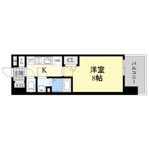 1K 間取り図