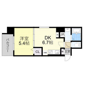 1DK 間取り図