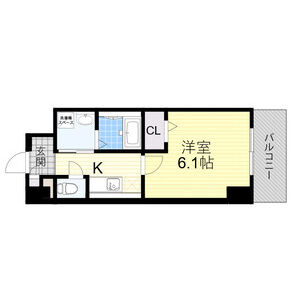 1K 間取り図