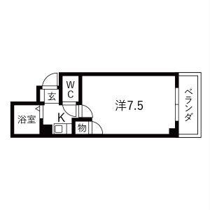 1K 間取り図